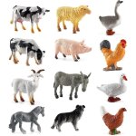 Jouets - azwix - animaux de ferme - lot de 12 - pvc - non toxique et durable
