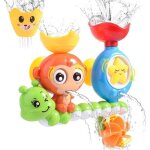 Jouet de bain cascade station deau avec une tasse empilable fontaine - pour bb et enfants cadeau