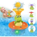 Jouet de bain - crocodile - jeux deau lumineux - jouets de baignoire pour b�b� avec arroseur � 5 modes ...