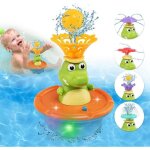 Jouet de bain - crocodile - lumineux - 5 pulv�risateurs - pour b�b� 1 - 5 ans - plastique vert