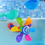 Jouet de bain - roue à eau colorée avec ventouse - multicolore - plastique - 12 mois et plus Jouet de bain - roue à eau colorée avec ventouse - multicolore - plastique - 12 mois et plus