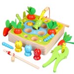 Jouet b�b� 1 2 3 ans jouets enfant montessori forme taille tri puzzle en bois carottes r�colte jeu de ...
