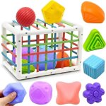 Jouet bebe 1 2 ans sensoriel jeux 6 9 12 18 mois trieur de formes balles cube dactivit de dveloppement ...