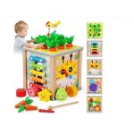 Jouet d�veil - cube dactivit� en bois - 6 jeux en 1 - pour enfants 18 mois - mixte
