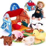 Jouets pour b�b�s de 6 � 12 mois - ferme surprise avec animaux de la ferme en peluche et sons r�alistes ...
