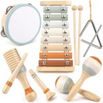 Instrument de musique - megawise - xylophone - jouet en bois - mixte - 3 ans et plus