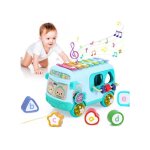 Jouet pour bb - multicolore - bus sensoriel musical - xylophone - jouet  tirer - ducatif 12 - 18 ...