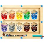 Jouet en bois - autrement - labyrinthe magn�tique - jeu de comptage - motricit� fine - �ducatif