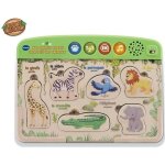 Jouet en bois interactif - vtech - mon premier puzzle des animaux - fsc