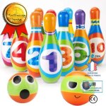 Jouet de bowling - confozen - 10 quilles et 2 boules - sr - environnemental - pour enfants 4 - 6 ans ...