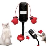 Jouet de boxe interactif pour chat avec sac de frappe gants miniatures ventouse puissante jeu fitness ...