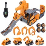 Jouet camion dmontable 4 en 1 grue pelleteuse forage attraper avec tournevis diy petites voitures jouets ...