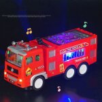Jouet camion de pompier lectrique amoune 4d avec chargeur usb pour enfants de 3  8 ans