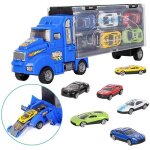 Jouet de camion de transporteur avec 12 mini voitures en mtal colores pour 3 - 12 ans garons filles ...