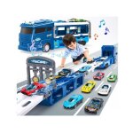 Jouet - cars - camion 2 en 1 - piste de course 114 cm - lumires et sons - 6 voitures incluses