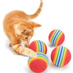 Jouet pour chat - 10 pi�ces - balle en mousse - jouets interactifs - entra�nement au rebond