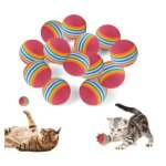 Jouet pour chat - balle en mousse - 24 pi�ces - couleur arc - en - ciel - 3. 5cm
