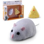 Jouet pour chat - souris lectrique - tlcommande infrarouge - blanc cass - intrieur