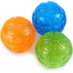 Jouet pour chien - indestructible - balles sonores - 3 pcs - caoutchouc rsistant - rebondissantes