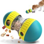 Jouet interactif pour chien - distributeur de croquettes r�glable jaune balle friandise anti - ennui