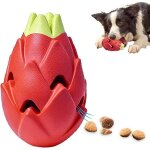 Jouet interactif pour chien - zgeer - indestructible - caoutchouc de qualit alimentaire - rouge - moyen ...