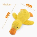 Jouet pour chien en peluche canard - phoesky - grin�ant - jaune vif - rose - velours ananas