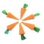Jouets de cochon dinde en paille et forme de carotte - lot de 6 - pour lapins chinchillas et petits rongeurs ...