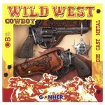 Jouet - cowboy - coffret 2 pistolets - mtal & plastique - 8 coups - 28x28 cm