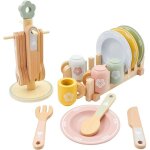 Jouets de cuisine en bois jeu de vaisselle de cuisine de jouet en bois accessoires pour tout - petit ...