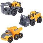 Jouet - dickie toys - volvo set construction - 3 v�hicules de chantier - 16cm - pour enfants d�s 3 ans ...