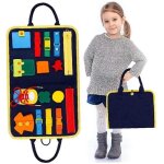 Jouet �ducatif - busy board montessori - 16 en 1 - tissu doux - motricit� fine - portable