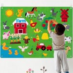 Jouets ducatifsgraphiques de flanelle de pour enfants garons et filles - farm animals felt board set ...