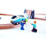Jouet ducatif - hape - hape figure 8 safety train railway set - multicolore - 4 pices - intrieur