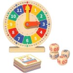 Jouet �ducatif - horloge p�dagogique - apprentissage du temps - double face - carte de d�fi