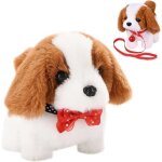 Jouet lectronique interactif - chien - peluche douce - marche et aboie - idal pour enfants