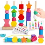 Jouet enfant 2 3 4 5 ans 2 in 1 jouet en bois jeux montessori jouet fille garcon 2 - 5 ans cadeau jeux ...