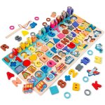 Jouet enfant - puzzle bois bb - peche a la ligne magnetique - apprentissage alphabet forme - mixte ...
