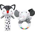 Jouet eveil bebe 0 3 6 12 mois hochet bebe 6 mois noirs et blancs jouet de peluche hochetscadeau pour ...