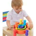Jouet deveil bb puzzle arc - en - ciel - montessori - 6 pices - 24 mois et plus - intrieur - enfant ...