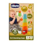 Jouet déveil - chicco - cube à empiler 2 en 1 eco - mixte - rouge - 6 mois à 3 ans Jouet déveil - chicco - cube à empiler 2 en 1 eco - mixte - rouge - 6 mois à 3 ans