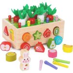 Jouets veil montessori bebe enfant 1 2 3 an montessori 2 ans jeu de tri en bois rcolte de carottes