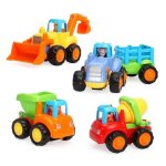 Jouet  friction - multicolore - set de 4 camions - tracteur bulldozer mixeur - pour enfants de 1  3 ...