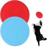 Jouet frisbee de chien - noname - mod�le 2pcs - caoutchouc naturel - �175cm - rouge et bleu