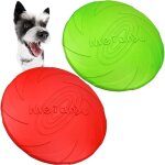 Jouet interactif - zgeer - frisbee chien - 2 pcs - caoutchouc - vert / rouge