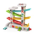 Jouet garage voiture - bois - rampe de course - 4 voitures - cadeau educatif - garçon 1 - 2 ans Jouet garage voiture - bois - rampe de course - 4 voitures - cadeau educatif - garçon 1 - 2 ans