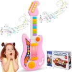 Jouet de guitare et piano pour enfant - zgeer - instrument de musique multifonctionnel - lumire et sangle ...