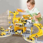 Jouet - haopyou - garage de simulation parking jouet - jaune - mixte - a partir de 3 ans