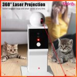Jouet interactif pour chat - akozon - robot laser 360 - projection laser 360� - batterie 800 ma rechargeable ...