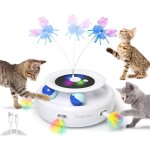 Jouet interactif pour chat - suteo - 3 en 1 - whack - a - mole - papillon flottant - balle incluse - ...
