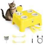 Jouet interactif �lectrique pour chat avec taupe et plume jouet automatique intelligent pour chats d?int�rieur ...